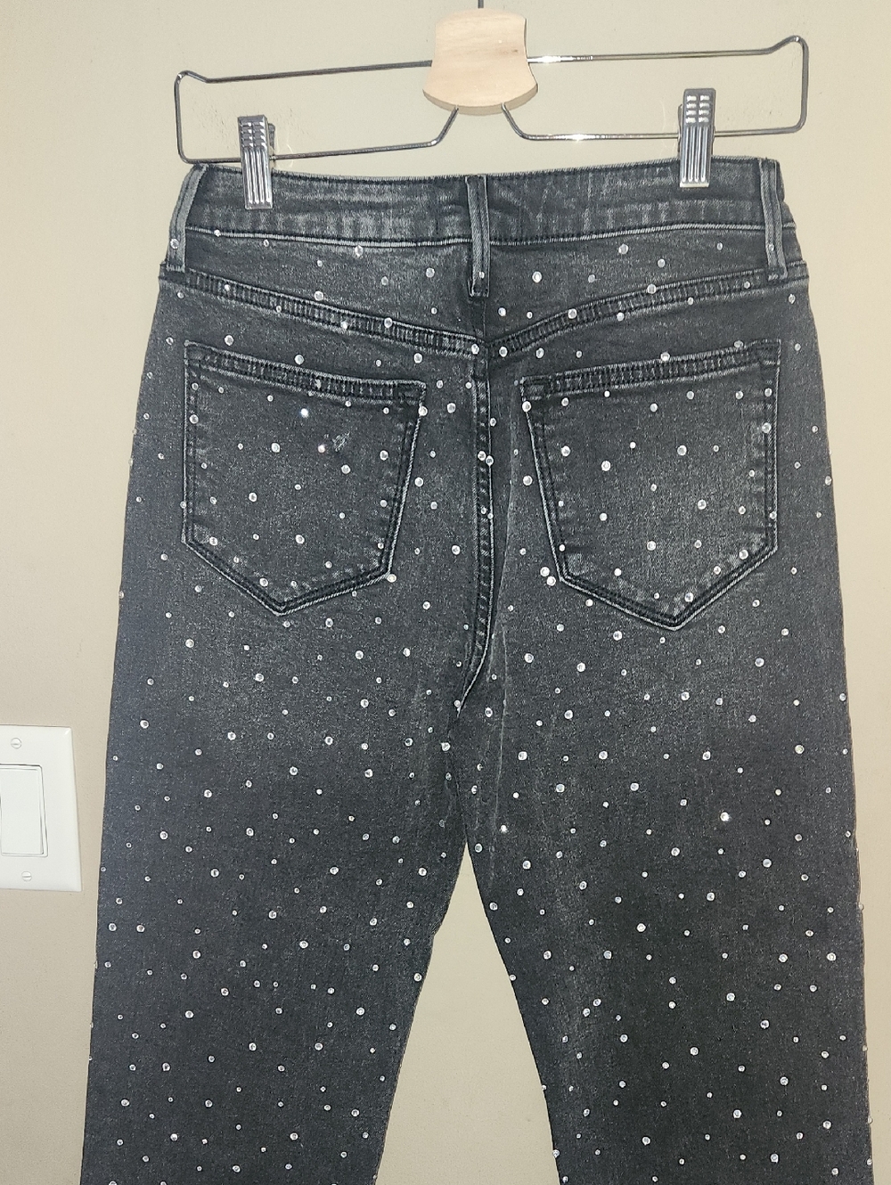 NWT DRIFTWOOD Royce‎ After Party High Waist Crystal Embellished Jeans Size 26 - Picture 10 of 15